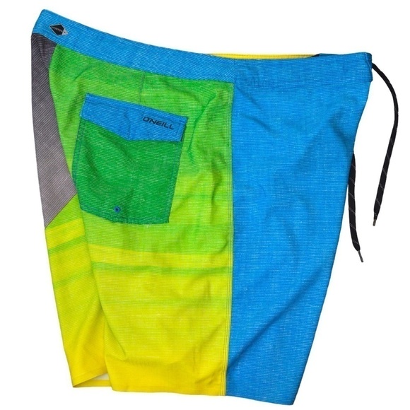O’NEILL Hyperfreak Multicolor Board Shorts, Size 40 - Picture 3 of 8